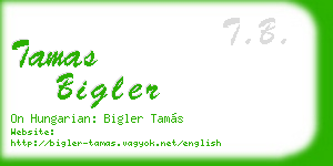 tamas bigler business card
